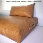 Italian Tan Caramel Tan Two-Tone Faux Leather Sheet Synthetic Pleather 0.9 mm 1 - Image 7