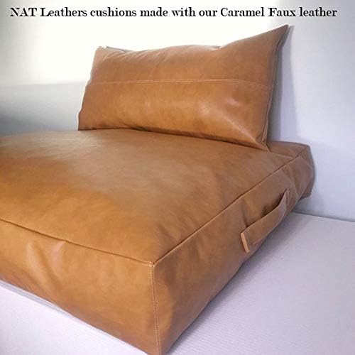 Italian Tan Caramel Tan Two-Tone Faux Leather Sheet Synthetic Pleather 0.9 mm 1 - Image 7