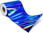 VViViD Deco65 Holographic Blue Chrome Permanent Adhesive Craft Vinyl Roll by VVIVIDVINYL