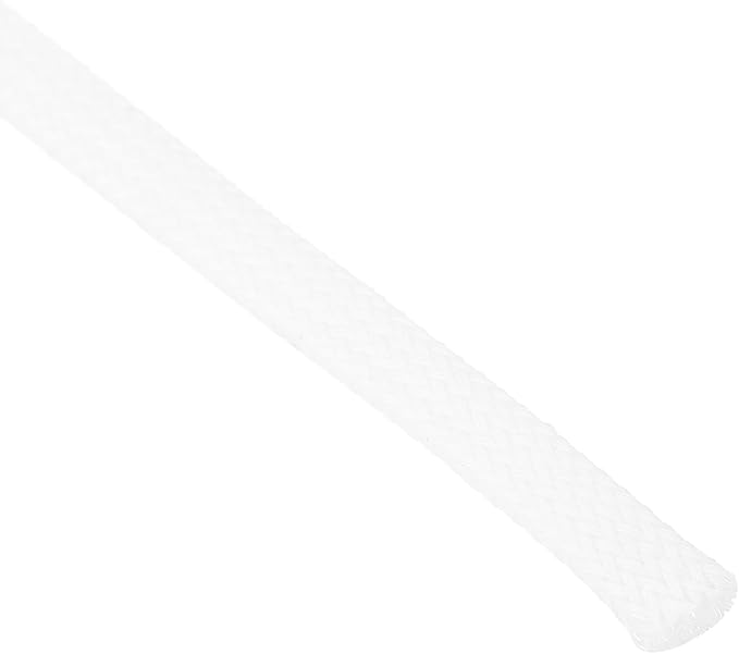 uxcell PET Expandable Sleeving 20ft 1/4" White Cable Management Sleeve Cord - Image 2