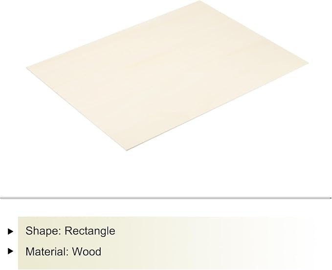 MECCANIXITY Basswood Sheet 11.8 x 7.9 x 0.12 Inch Unfinished Wood Boards Plywood - Image 3
