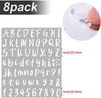 Outus 576 Pcs 8 Sheets Letters Stickers Vinyl Alphabet Number Decals Back to - Image 2