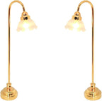 2 pcs Dollhouse Miniature Floor Lamps, 1:12 Scale LED Battery Operated - Image 2