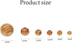 BetterJonny 600Pcs Natural Wood Round Beads, 6 Sizes Handmade Polished Spacer - Image 6