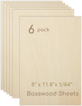 6 Pack Plywood Sheets, Unfinished Wood Boards Blanks by Hosifiy