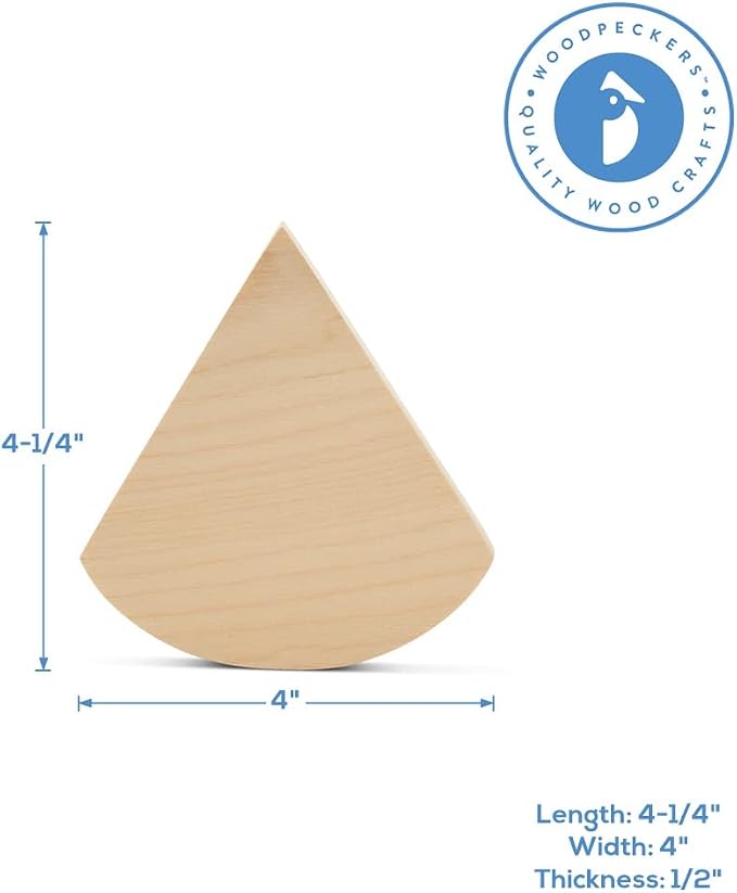 Blank Pie Slice Tiered Tray Decor 4-1/4-inch x 4-inch, by Woodpeckers - Image 6