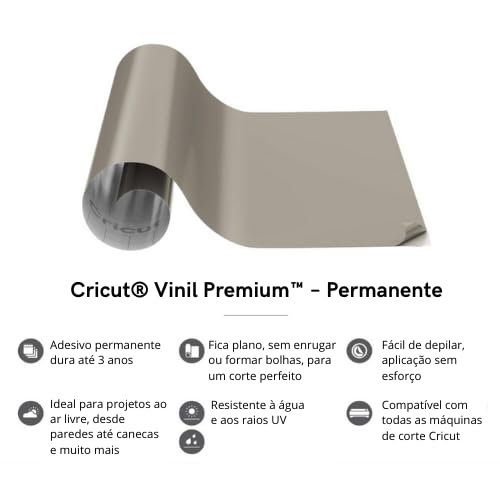 Cricut Premium Permanent Vinyl Roll 2-Pack Silver & Gold - Image 5
