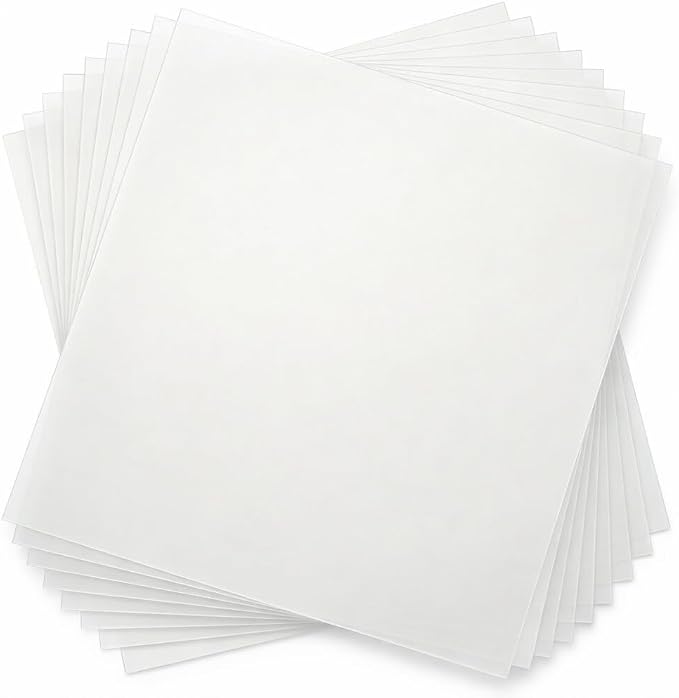 Blank Mylar Stencil Sheets, 10 Pack 12 x 12 Inch, 7 Mil Milky Translucent PET by Unknown