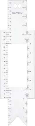 BENECREAT Cheer Bow Template Ruler, 13.8x3.8inch Large Acrylic Template Rulers by BENECREAT