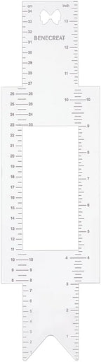 BENECREAT Cheer Bow Template Ruler, 13.8x3.8inch Large Acrylic Template Rulers by BENECREAT