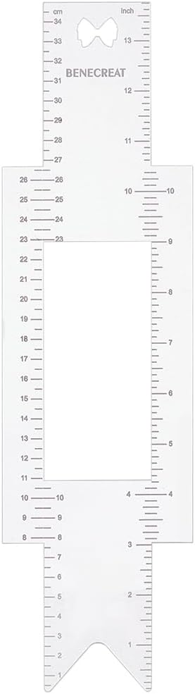 BENECREAT Cheer Bow Template Ruler, 13.8x3.8inch Large Acrylic Template Rulers by BENECREAT