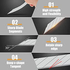 MulWark 100PC 9MM Snap Off 30 Degree Utility Knife Replacement Blades - Image 3
