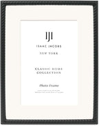 Isaac Jacobs 6x8 Black Metal Rope Border Picture Frame, Horizontal & Vertical - Image 2