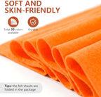 Orange Felt Fabric 36'' X 36'', 1.4mm Large Felt Sheets Soft Durable Crafts - Image 3