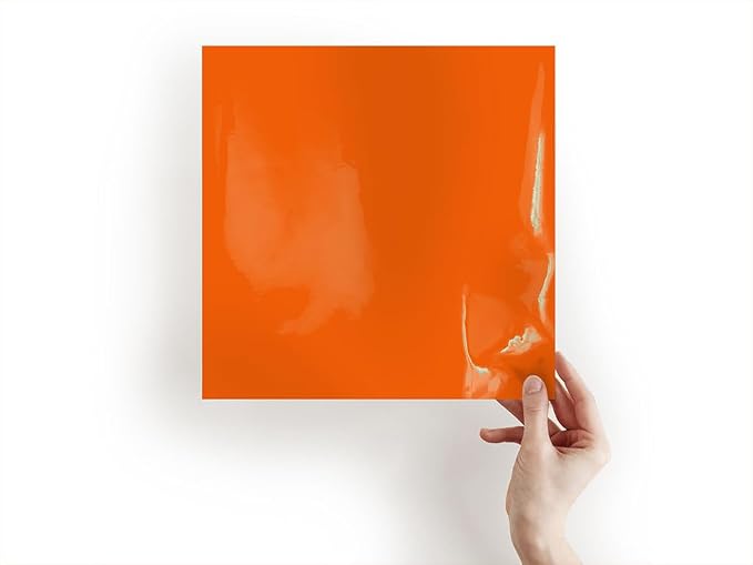 3M 7125 Bright Orange Gloss Permanent Adhesive Vinyl Roll - Image 2