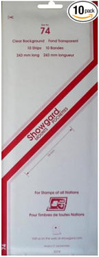 Strip Style Stamp Mounts Size 74 Clear by Showgard