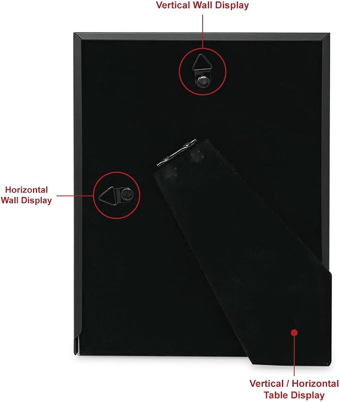 Isaac Jacobs 6x8 Black Metal Rope Border Picture Frame, Horizontal & Vertical - Image 3