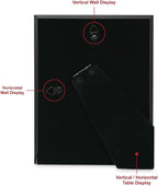 Isaac Jacobs 6x8 Black Metal Rope Border Picture Frame, Horizontal & Vertical - Image 3