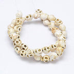 arricraft 10 Strands Creamy White Synthetic Turquoise Bead Strands Skull Shape - Image 8