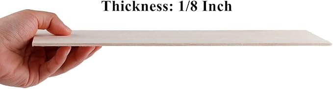 12 Pack Basswood Sheets 1/8 x 12x12 Inch Unfinished Wood Thin Plywood Sheets - Image 4