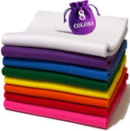 Rainbow 8 Assorted Soft Felt Sheets Fabric, Each 8'' x 36'' 1.6mm Thick | Long by FANOMMI