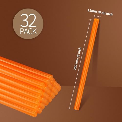 MATUFF Yellow High Viscosity Hot Glue Sticks, 0.43' Dia x 8' Long, - Image 2