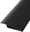 Vinyl Door Threshold Flooring Transition Strip Self Adhesive Carpet Edging Strip for Laminate Doorway Edge Threshold from 3/5" to 4/5" (Black, 3.3 Ft)