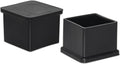 Flyshop Flexible Anti-Scratch PVC Patio Chair Table Leg Caps Tips Floor Protectors Square Furniture Covers, 20pcs, Black, 35 mm x 35 mm, 1-3/8" x 1-3/8"