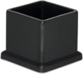 Flyshop 20 Pieces 22 x 22mm PVC Chair Leg Caps Square, Protective Caps for Chair Legs, Floor Protectors, [Noise Reduction & Anti-Scratch], Durable Chair Socks, Black Furniture Feet Gliders