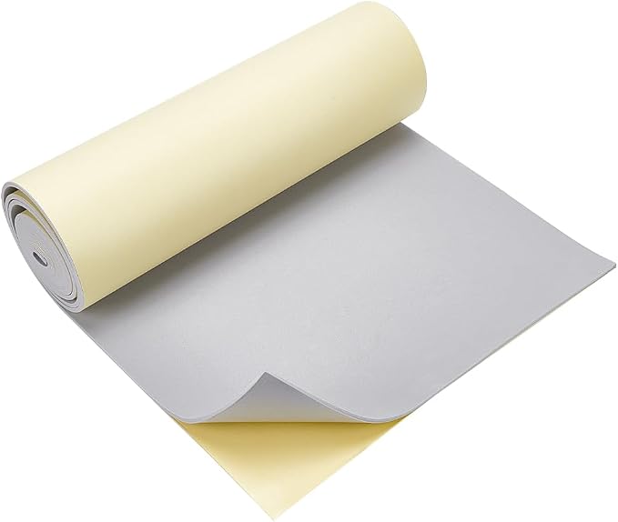 BENECREAT 3mm Thick Light Grey Self-Adhesive Eva Foam Roll 78.7x11.8 Inch by BENECREAT