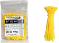 Kable Kontrol Yellow Zip Ties 4 Inch 1000 Pcs, 18 Lbs Tensile Strength by KABLEKONTROL%C2%AE