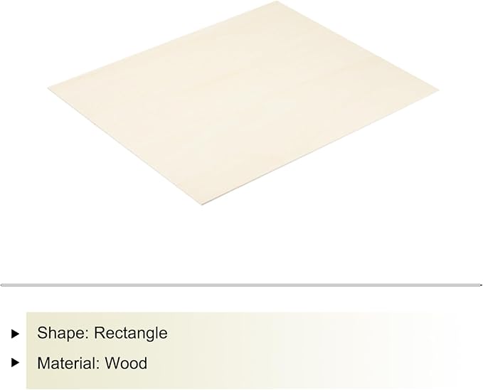 MECCANIXITY Basswood Sheet 7.9 x 7.9 x 0.16 Inch Unfinished Wood Boards Plywood - Image 3