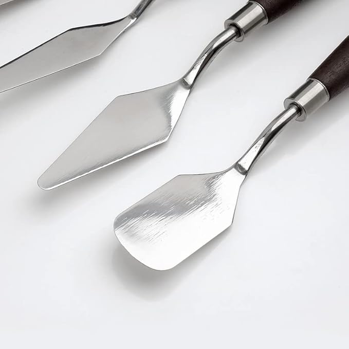5 Pieces Painting Knives Stainless Steel Spatula Palette Knife Oil Painting - Image 6