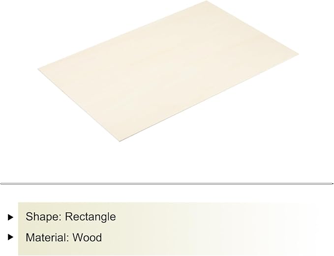 MECCANIXITY Basswood Sheet 11.8 x 3.9 x 0.12 Inch Unfinished Wood Boards Plywood - Image 3