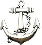 iloveDIYbeads 100g Craft Supplies Antique Silver Ship Wheel Anchor Charms - Image 7