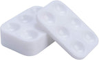 30 PCS White Plastic Paint Palettes 6 Well Rectangular Watercolor Palette by DAIKOYE