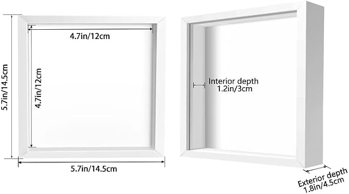 5x5 Small Shadow Box Frame Display Case, Display Case Box - Image 2