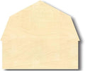 Unfinished Wood Barn Farm Shape Craft up to 46" DIY 46" / 1" by 24HourCrafts