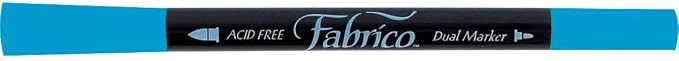 Tsukineko Dual-Ended Fabrico Marker Color-Fast, Cerulean Blue - Image 3