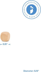 Blank Dice 5/8 inch x 5/8 inch, Small Wooden Craft Cubes - Image 4
