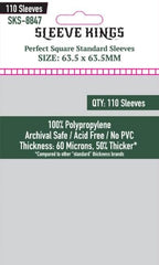 Sleeve Kings Standard Card Sleeves – 110 Count, Medium Square Size, Compatible - Image 2