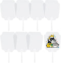 10Pcs PVC Hand Fan Paddle Fans Handheld Clear Plastic Blank Pocket Flowerpot by SOFPLATE