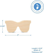 Sunglasses Cutout 4-inch, 1/2 inch Thick, by Woodpeckers - Image 6