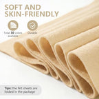 Cream Beige Felt Fabric 36'' X 36'', 1.4mm Large Felt Sheets Soft Durable - Image 3