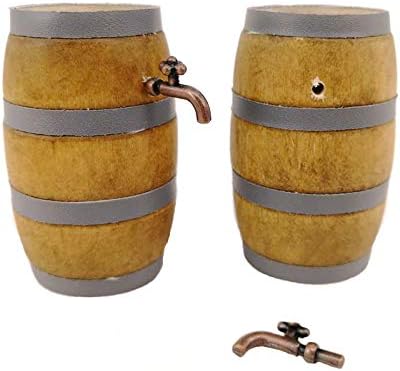 Mini House Drink Accessories Miniature Wooden Beer Barrel Figurine Wine Barrel - Image 7