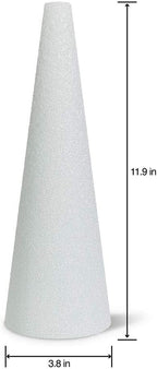FloraCraft CraftFōM Cone 3.8 Inch x 11.9 Inch White - Image 2