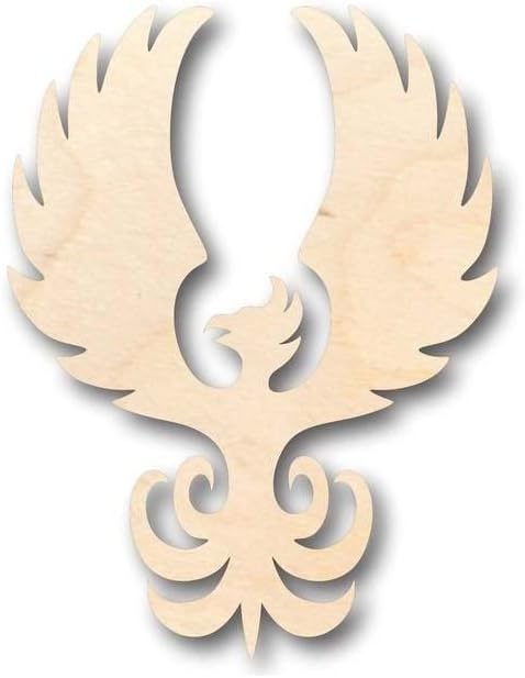 Unfinished Wood Phoenix Shape Mythical Beast Craft up to 46" DIY 18" / 1" by 24HourCrafts