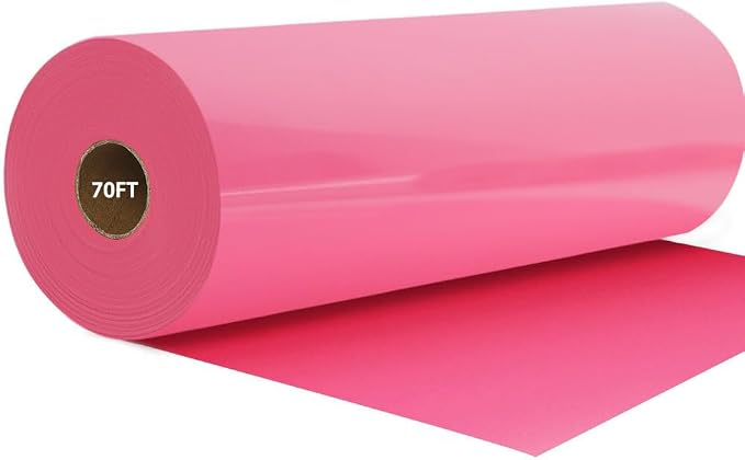 FUNKAKA Pink HTV Heat Transfer Vinyl Rolls, Adhesive HTV Vinyl by FUNKAKA