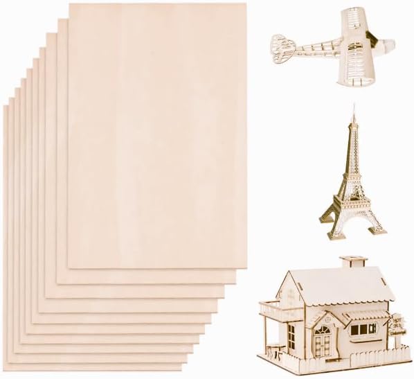 12 Pack Basswood Sheets Plywood Board 12 x 18 x 1/8 Inch- 3mm Thick Unfinished - Image 3