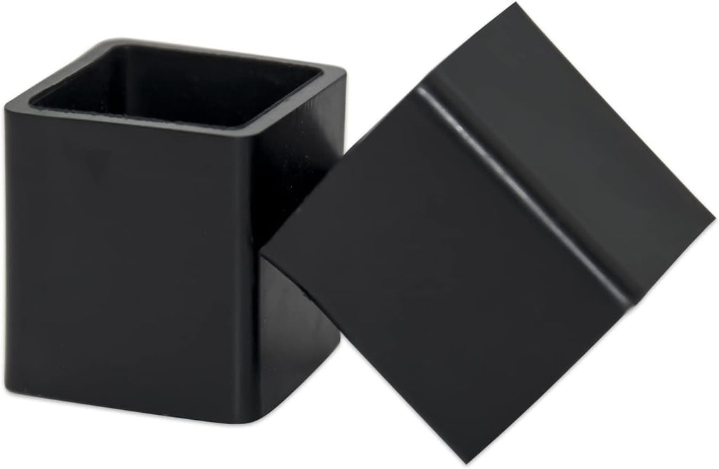 Flyshop Flexible Anti-Scratch PVC Patio Chair Table Leg Caps Tips Floor Protectors Square Furniture Covers, 20pcs, Black, 20 mm x 20mm, 13/16" x 13/16"